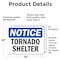 Signmission Tornado Shelter, 14 in W x Rectangle, Vinyl Decal OS-2PACK-NS-D-1014-L-16740 - alternate 2
